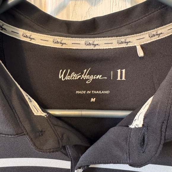 Walter Hagen Golf Polo Shirt Black Blue Gray White Short Sleeve Size Medium - Picture 3 of 7